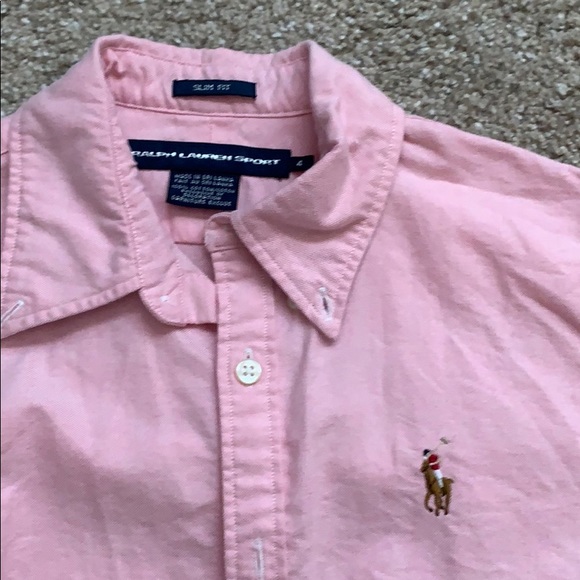 Pink Ralph Lauren collard button down - Picture 2 of 3